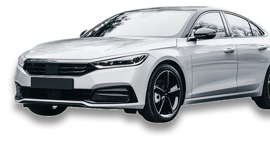 Silver luxury car